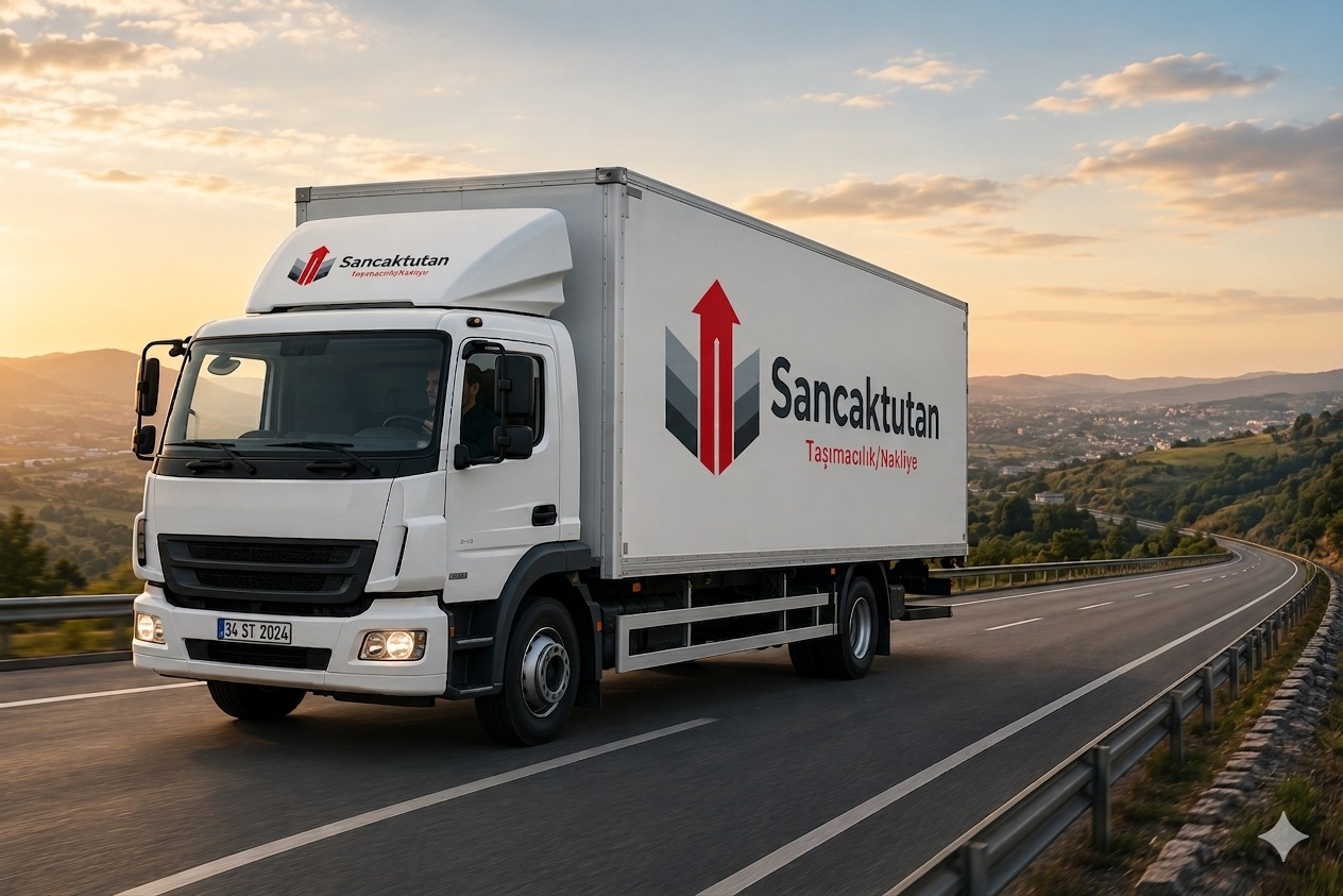 Sancaktutan şehirlerarası nakliyat aracı yolda